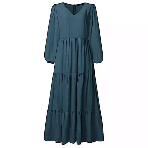 RUFFLE TIERD RUFFLE HEM MAXI DRESS - Picture 3 of 6